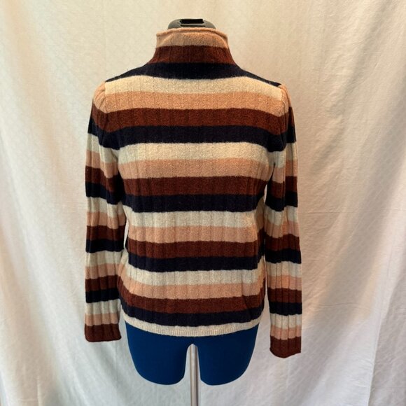 Madewell Striped Sweater with Mock Neck - Medium - Picture 1 of 10